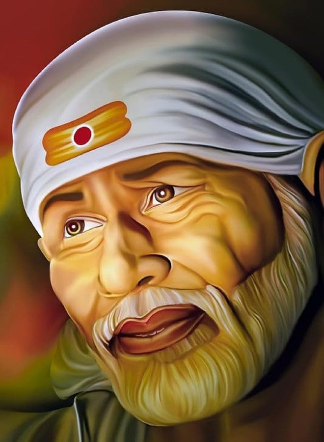TREXEE Sai Baba Face Paint by Number for Kids and Adults Beginner, Paint by Numbers Kit for Kids and Adults Beginner, DIY Acrylic Painting by Numbers Kit on Canvas, Number Painting kit DIY Canvas Painting by Numbers DIY Painting kit for Adults DIY Oil Painting Kits (40X50 CM) (Without Frame) - Image 1